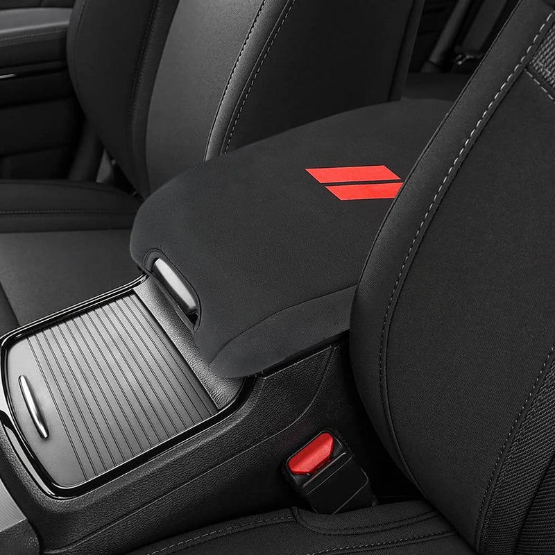 INTGET Center Console Cover for Dodge Charger Accessories 2011-2020 2021 2022 2023 for Chrysler 300 2015-2022 Leather Armrest Cover Console Lid Protector Cushion Pad(Black Cushion  Neoprene) - Image 5